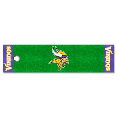 Fan Mats  LLC Minnesota Vikings Putting Green Mat Green