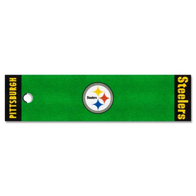 Fan Mats  LLC Pittsburgh Steelers Putting Green Mat Green