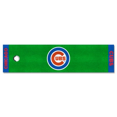 Fan Mats  LLC Chicago Cubs Putting Green Mat Green