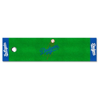 Fan Mats  LLC Los Angeles Dodgers Putting Green Mat Green