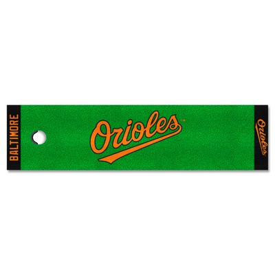 Fan Mats  LLC Baltimore Orioles Putting Green Mat Green