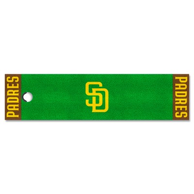 Fan Mats  LLC San Diego Padres Putting Green Mat Brown