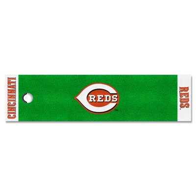 Fan Mats  LLC Cincinnati Reds Putting Green Mat Green