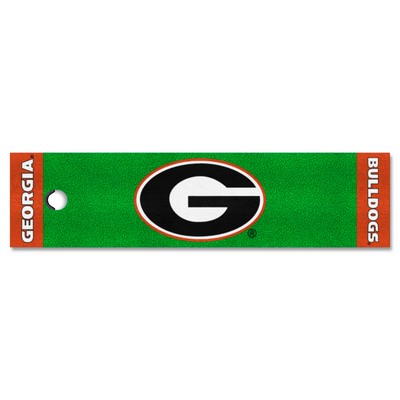 Fan Mats  LLC Georgia Bulldogs Putting Green Mat Green