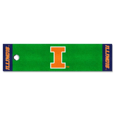 Fan Mats  LLC Illinois Illini Putting Green Mat Green