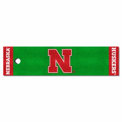 Fan Mats  LLC Nebraska Cornhuskers Putting Green Mat Green