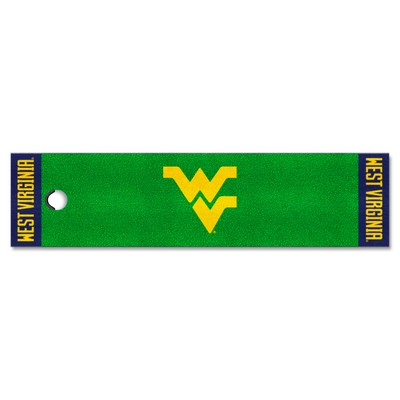 Fan Mats  LLC West Virginia Mountaineers Putting Green Mat Green