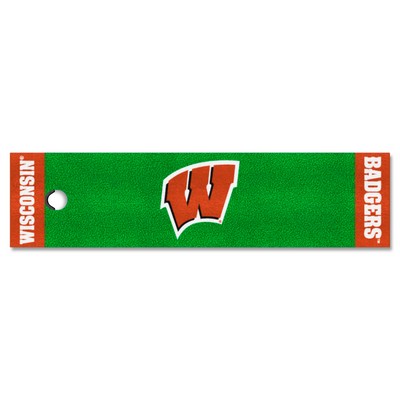 Fan Mats  LLC Wisconsin Badgers Putting Green Mat Green