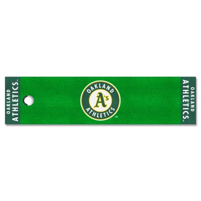 Fan Mats  LLC Oakland Athletics Putting Green Mat Green