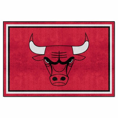 Fan Mats  LLC Chicago Bulls 5x8 Rug Red