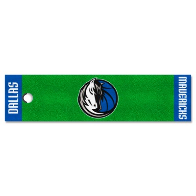 Fan Mats  LLC Dallas Mavericks Putting Green Mat Green