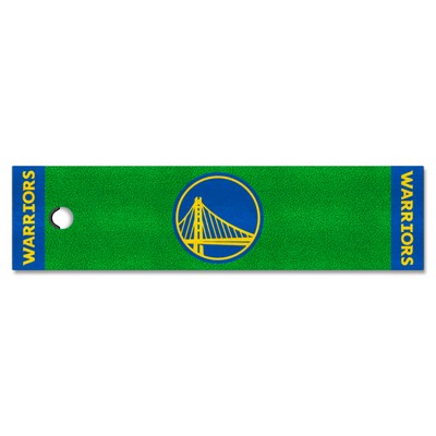 Fan Mats  LLC Golden State Warriors Putting Green Mat Green