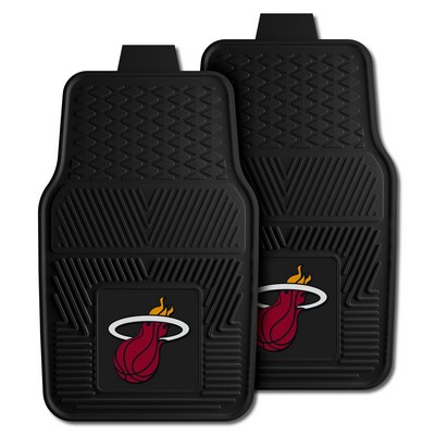 Fan Mats  LLC Miami Heat 2-pc Vinyl Car Mat Set Black