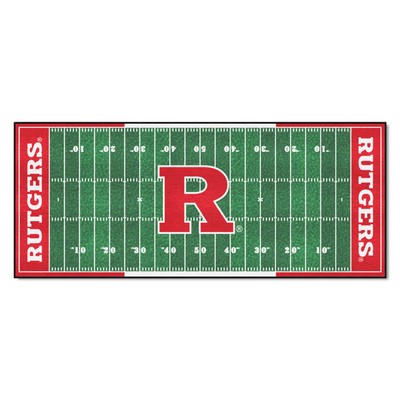 Fan Mats  LLC Rutgers Scarlett Knights Football Field Runner Green