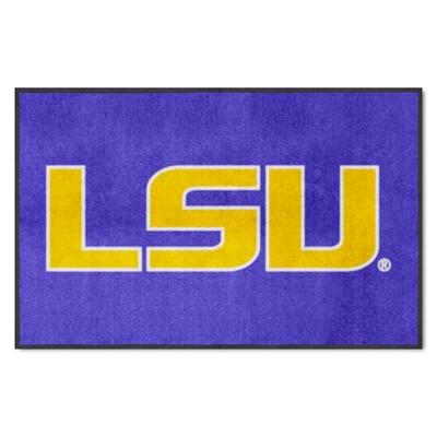 Fan Mats  LLC LSU Tigers 4x6 Logo Mat Landscape Purple