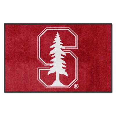 Fan Mats  LLC Stanford Cardinal 4x6 Logo Mat Landscape Cardinal