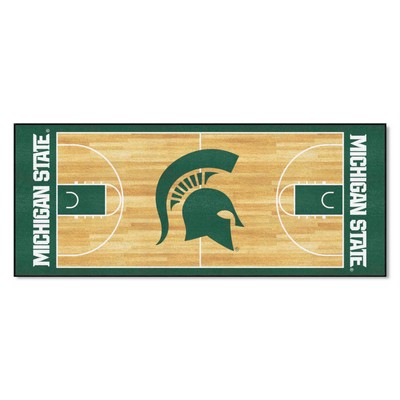 Fan Mats  LLC Michigan State Spartans NCAA Basketball Runner Green