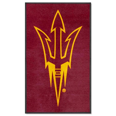 Fan Mats  LLC Arizona State Sun Devils 3x5 Logo Mat Portrait Red