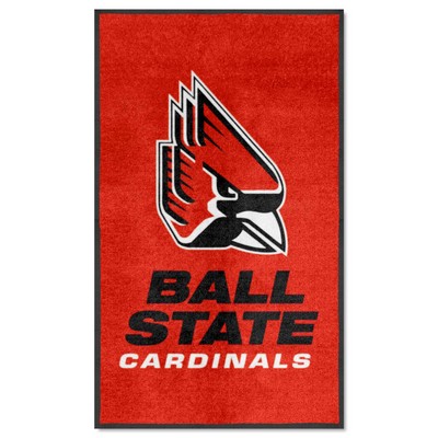 Fan Mats  LLC Ball State Cardinals 3x5 Logo Mat Portrait Red