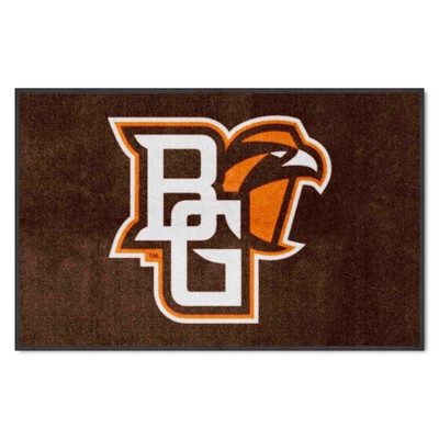 Fan Mats  LLC Bowling Green Falcons 4x6 Logo Mat Landscape Brown