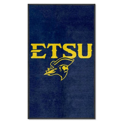 Fan Mats  LLC East Tennessee Buccaneers 3x5 Logo Mat Portrait Navy