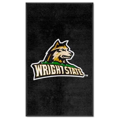 Fan Mats  LLC Wright State Raiders 3x5 Logo Mat Portrait Black