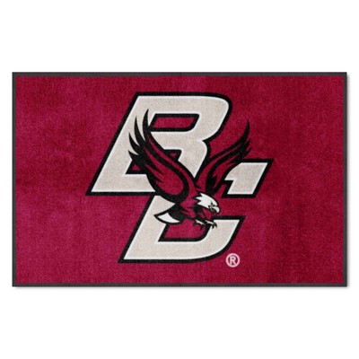 Fan Mats  LLC Boston College Eagles 4x6 Logo Mat Landscape Maroon