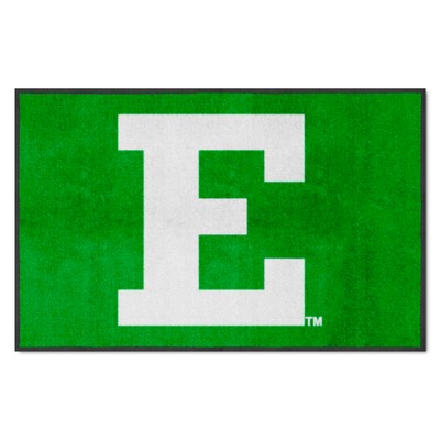 Fan Mats  LLC Eastern Michigan Eagles 4x6 Logo Mat Landscape Green