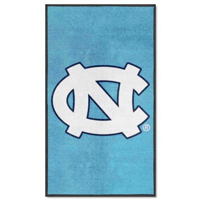 Fan Mats  LLC North Carolina Tar Heels 3x5 Logo Mat Portrait Blue