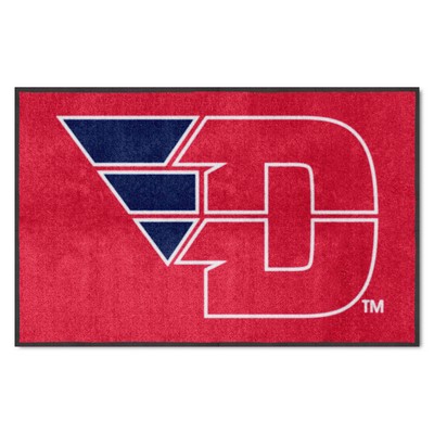 Fan Mats  LLC Dayton Flyers 4x6 Logo Mat Landscape Red