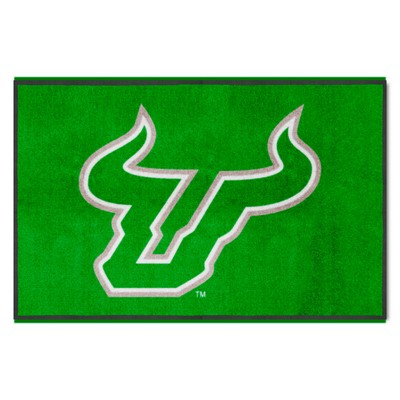 Fan Mats  LLC South Florida Bulls 4x6 Logo Mat Landscape Green