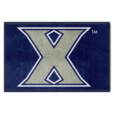 Fan Mats  LLC Xavier Musketeers 4x6 Logo Mat Landscape Navy