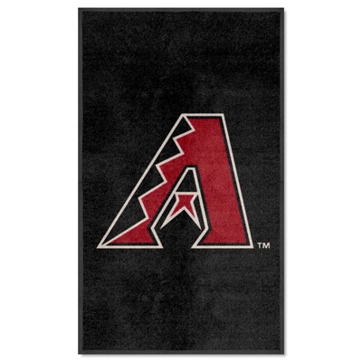 Fan Mats  LLC Arizona Diamondbacks 3x5 Logo Mat Portrait Black