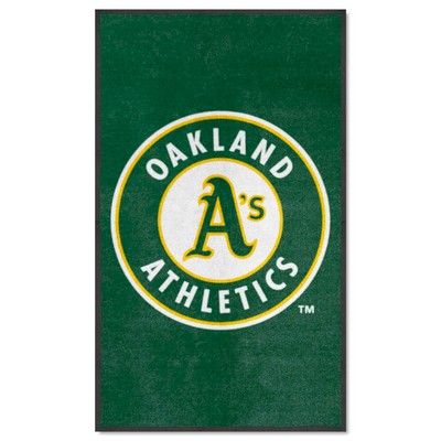 Fan Mats  LLC Oakland Athletics 3x5 Logo Mat Portrait Green