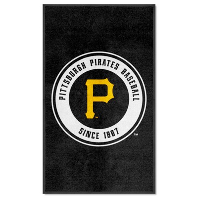 Fan Mats  LLC Pittsburgh Pirates 3x5 Logo Mat Portrait Black