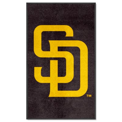 Fan Mats  LLC San Diego Padres 3x5 Logo Mat Portrait Brown