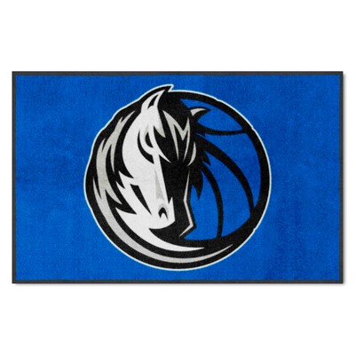 Fan Mats  LLC Dallas Mavericks 4x6 Logo Mat Landscape Royal