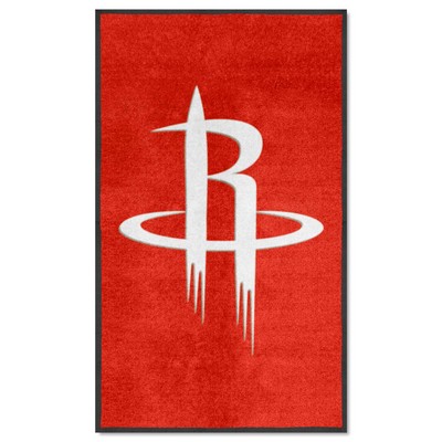 Fan Mats  LLC Houston Rockets 3x5 Logo Mat Portrait Red