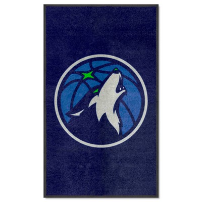 Fan Mats  LLC Minnesota Timberwolves 3x5 Logo Mat Portrait Navy