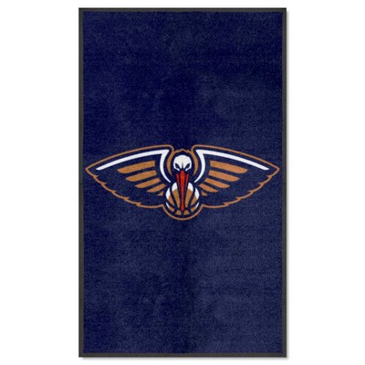 Fan Mats  LLC New Orleans Pelicans 3x5 Logo Mat Portrait Navy