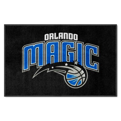 Fan Mats  LLC Orlando Magic 4x6 Logo Mat Landscape Black