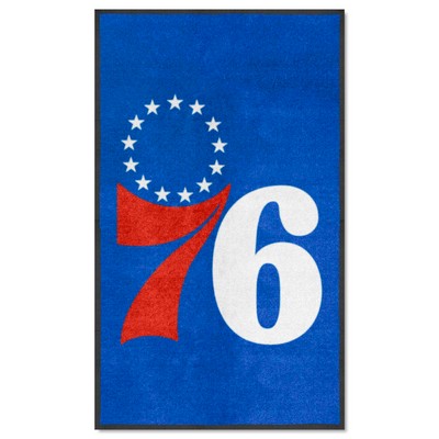 Fan Mats  LLC Philadelphia 76ers 3x5 Logo Mat Portrait Blue