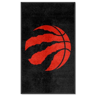 Fan Mats  LLC Toronto Raptors 3x5 Logo Mat Portrait Black