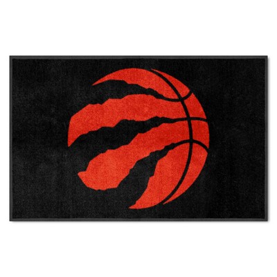 Fan Mats  LLC Toronto Raptors 4x6 Logo Mat Landscape Black