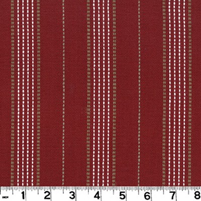 Roth and Tompkins Textiles Warren Cardinal D3173 Red Multipurpose COTTON COTTON Fire Rated Fabric Striped  Fabric fabric by the yard.