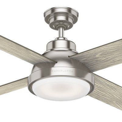 Casablanca Fan Co Casablanca 54 inch Levitt Brushed Nickel Ceiling Fan with LED Light Kit and Wall Control Brushed Nickel/Chrome