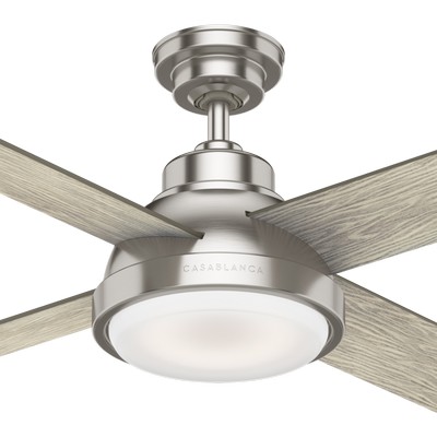 Casablanca Fan Co Casablanca 44 inch Levitt Brushed Nickel Ceiling Fan with LED Light Kit and Wall Control Brushed Nickel/Chrome