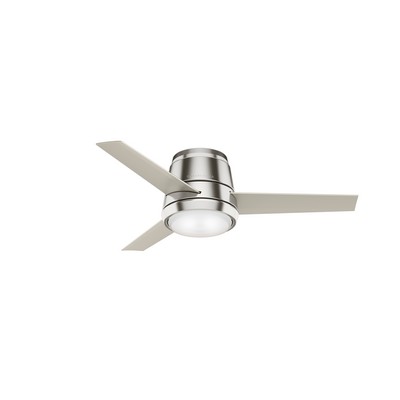 Casablanca Fan Co Casablanca 44 inch Commodus Brushed Nickel Low Profile Ceiling Fan with LED Light Kit and Wall Contr Brushed Nickel/Chrome