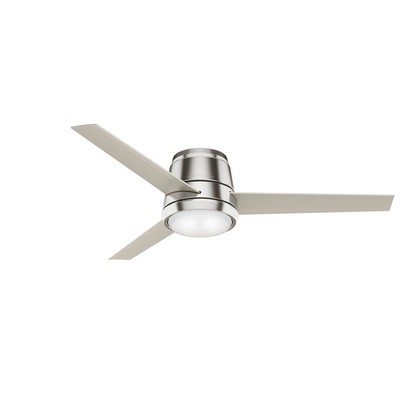 Casablanca Fan Co Casablanca 54 inch Commodus Brushed Nickel Low Profile Ceiling Fan with LED Light Kit and Wall Contr Brushed Nickel/Chrome