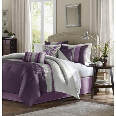 Olliix Madison Park Amherst Comforter Set Purple